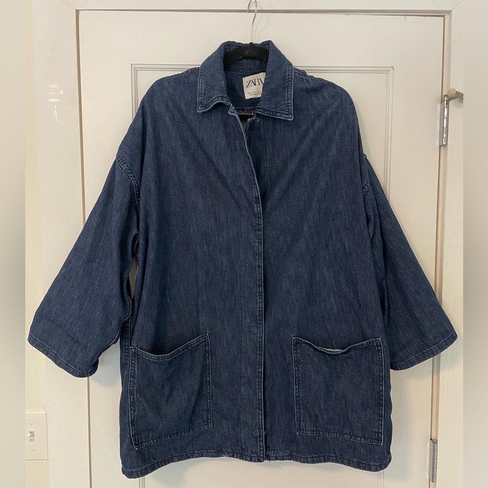 Zara Denim Jacket: MINIMALIST DENIM JACKET ZW COLLECTION